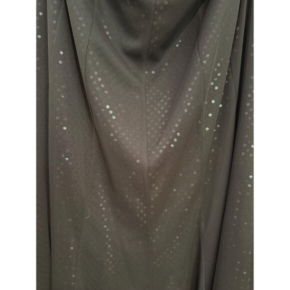 Vintage 90s y2k ONYX Nite Black Sparkly Midi Trumpet/Mermaid Skirt Size Medium - Picture 3 of 10